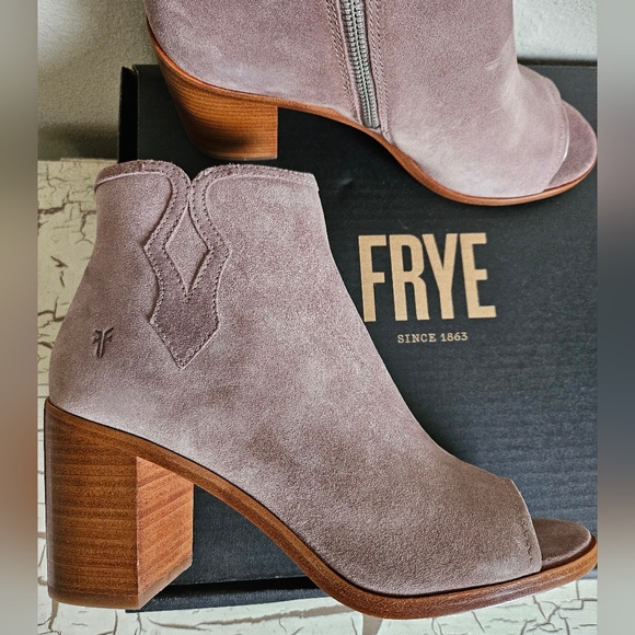 NEW FRYE Danica Peep Bootie 8.5 Dusty Rose - Picture 4 of 9
